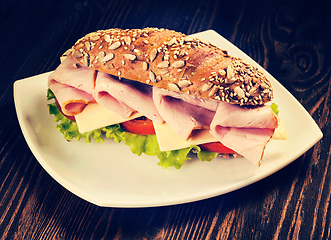 Image showing Ham sandwich