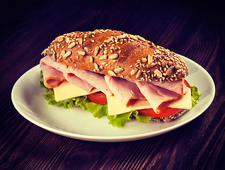 Image showing Ham sandwich