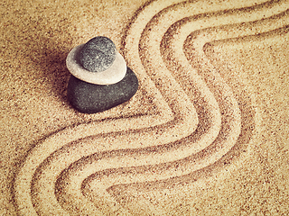 Image showing Japanese Zen stone garden