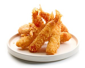 Image showing breaded Torpedo shrimps