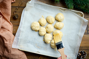 Image showing dough balls filled with cheese