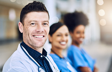Image showing The best in the medical field. Defocused shot of a group of medical practitioners standing together.