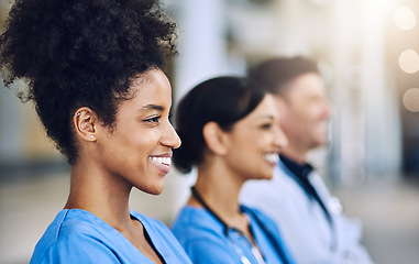 Image showing It takes great experience to save lives. Defocused shot of a group of medical practitioners standing together.