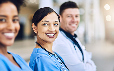 Image showing Your health is what matters. Defocused shot of a group of medical practitioners standing together.