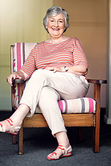 Image showing Age is never so old as youth would measure it. a senior woman relaxing at home.