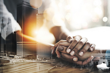 Image showing Lend a helping hand whenever you can. Closeup shot of two unrecognizable people holding hands in comfort.