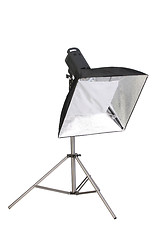 Image showing Studio strobe with softbox