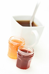 Image showing cup of tea with confiture