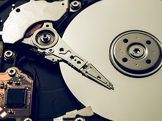 Image showing Vintage looking Hard disk