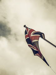 Image showing Vintage looking UK Flag