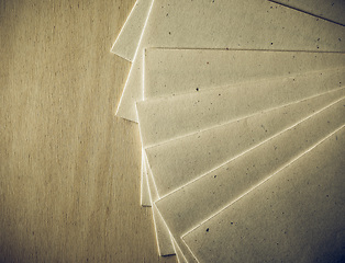 Image showing Vintage looking Letter envelope on wood table