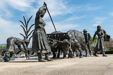 Image showing Bronze statues in Ponte de Lima