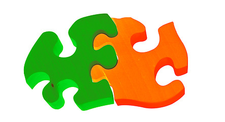 Image showing painted wooden puzzle