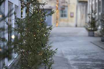 Image showing Christmas Decorated Alley