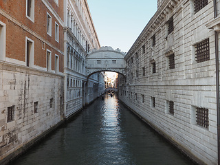 Image showing Bridge of Sighs in Venice