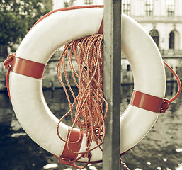 Image showing Vintage looking Lifebuoy