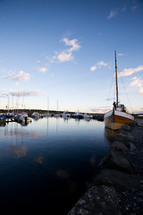 Image showing Evening at Dock