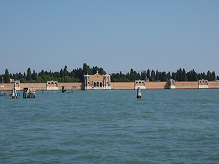 Image showing San Michele cemetery island in Venice