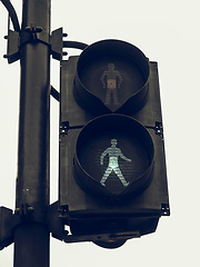 Image showing Vintage looking Green Light