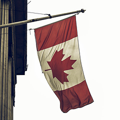 Image showing Vintage looking Canada flag