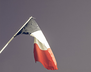 Image showing Vintage looking French Flag