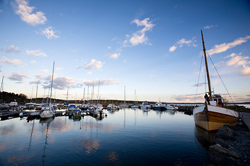 Image showing Sailboats in the Evening