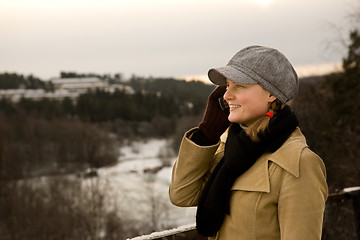 Image showing Young Woman with Phone