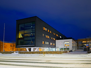 Image showing Salo Lutheran Church Congregation Hall on Christmas Morning