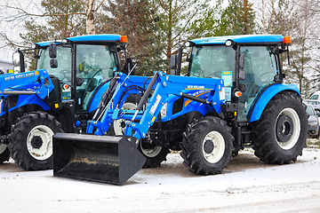 Image showing New Holland T4.75S Tractor in Winter
