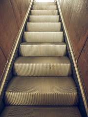 Image showing Vintage looking Escalator