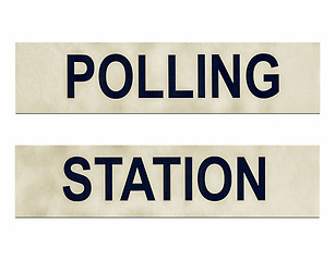 Image showing Vintage looking Polling station