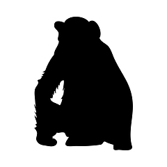 Image showing Chimpanzee Ape Silhouette