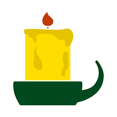 Image showing Candle In Candlestick Icon