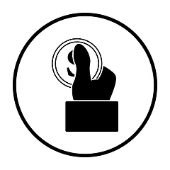 Image showing Hand Hold Dollar Coin Icon