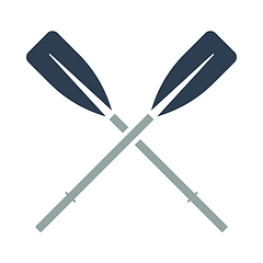 Image showing Icon Of Boat Oars
