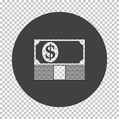 Image showing Banknote On Top Of Money Stack Icon