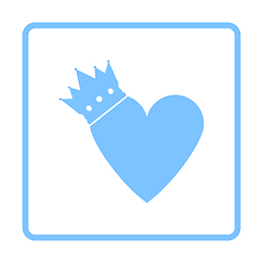 Image showing Valentine Heart Crown Icon