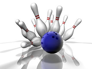 Image showing Bowling Strike