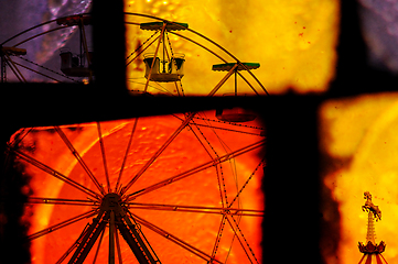 Image showing ferris wheel carousel abstraction