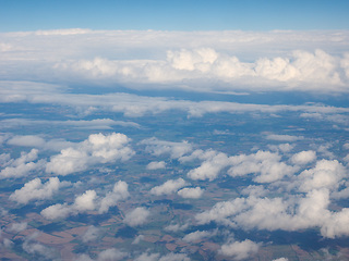 Image showing Aerial view of countryside near Bristol