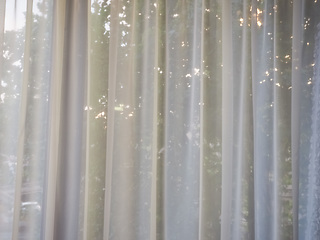 Image showing White curtain background