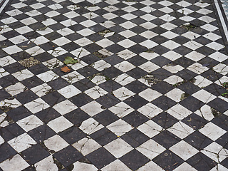 Image showing Checkered floor texture background