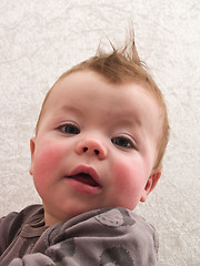 Image showing Portrait of surprised baby boy