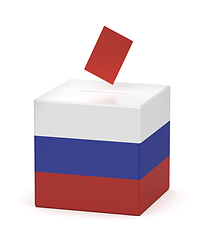 Image showing Ballot box with the flag of Russia