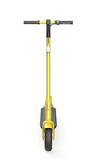 Image showing Front view of yellow electric scooter