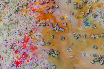 Image showing colorful paint splatters