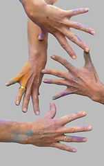 Image showing colorful hands