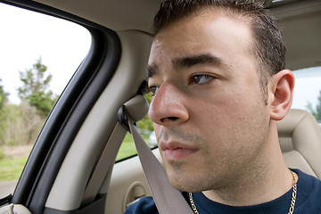 Image showing Bored Car Passenger