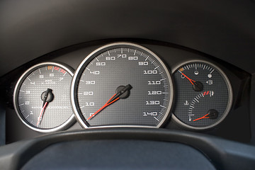 Image showing Modern Car Gauge Cluster