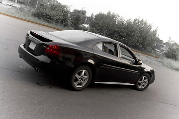Image showing Jet Black Sports Sedan